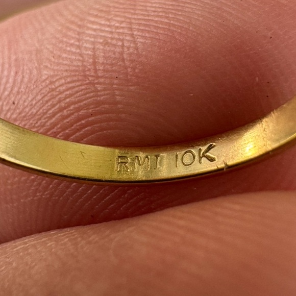 Rare!! Antique solid 10k  pin conversion  4 leaf clover genuine seed pearl ring - Picture 3 of 16